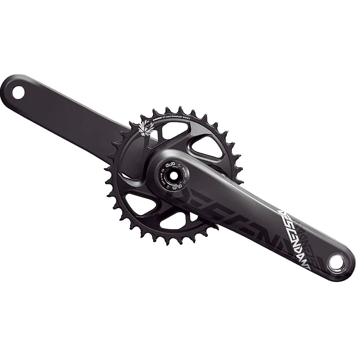 Image of TruVativ Descendant Carbon Eagle DUB Crankset - Boost Black, 170mm/32T