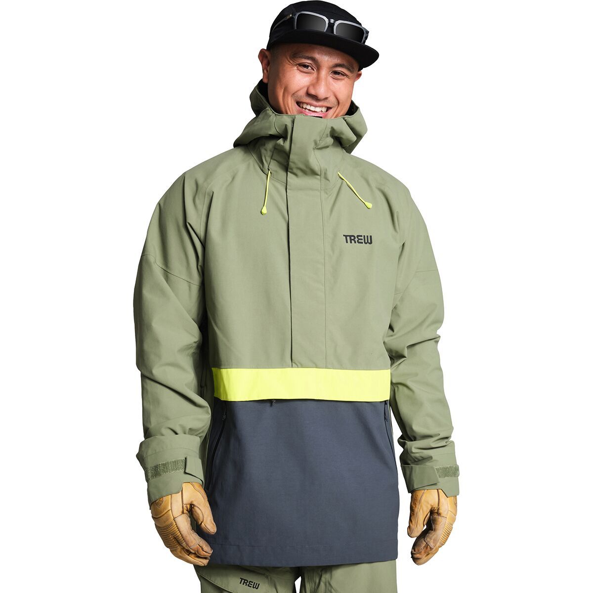 Image of Trew Gear Popover Jacket High Vis Olive, L