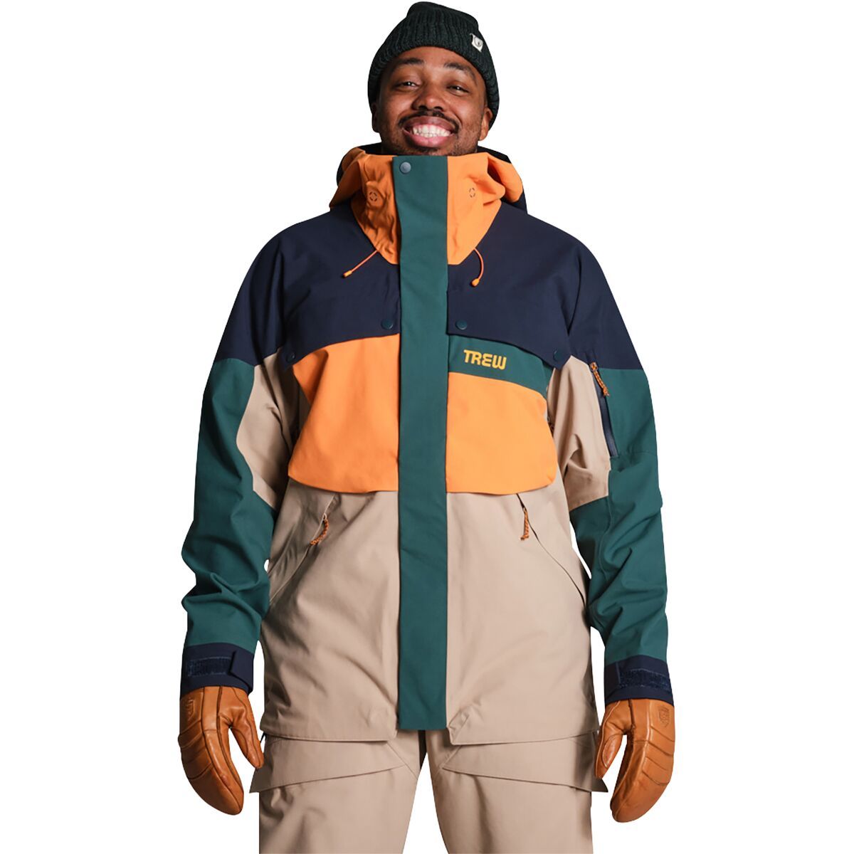 Image of Trew Gear Powfunk Jacket - Men's Orange Eclipse, S