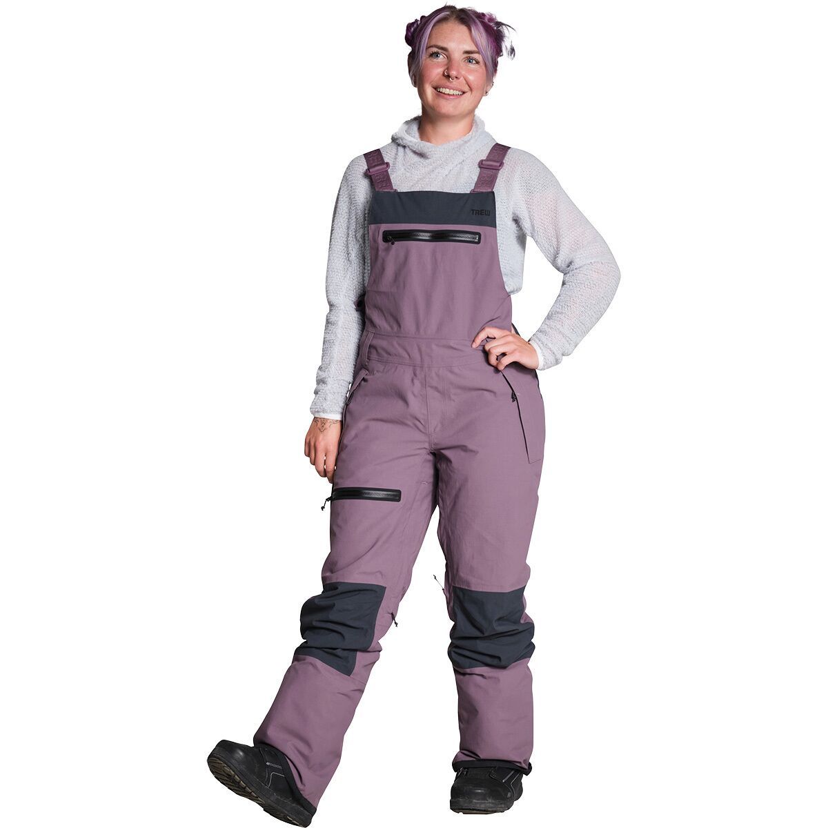 Image of Trew Gear Trillium Bib - Women's Black Plum, XS