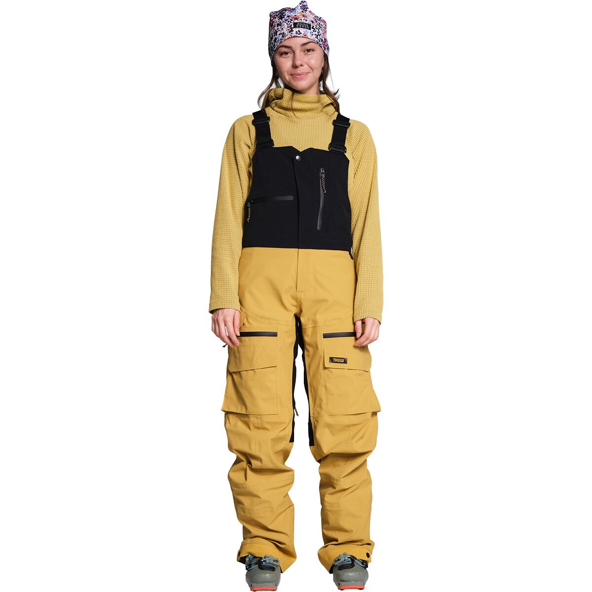 Image of Trew Gear Chariot Bib Pant - Women's Mountain Gold, L/Reg