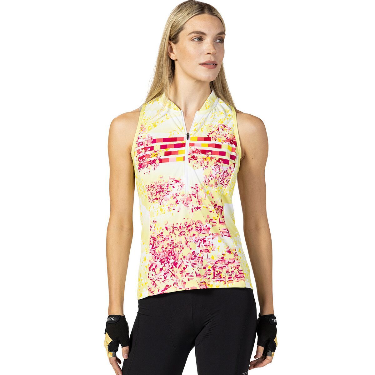 Terry Bicycles Sun Goddess Sleeveless Jersey - Women's Flower Fields, XXL
