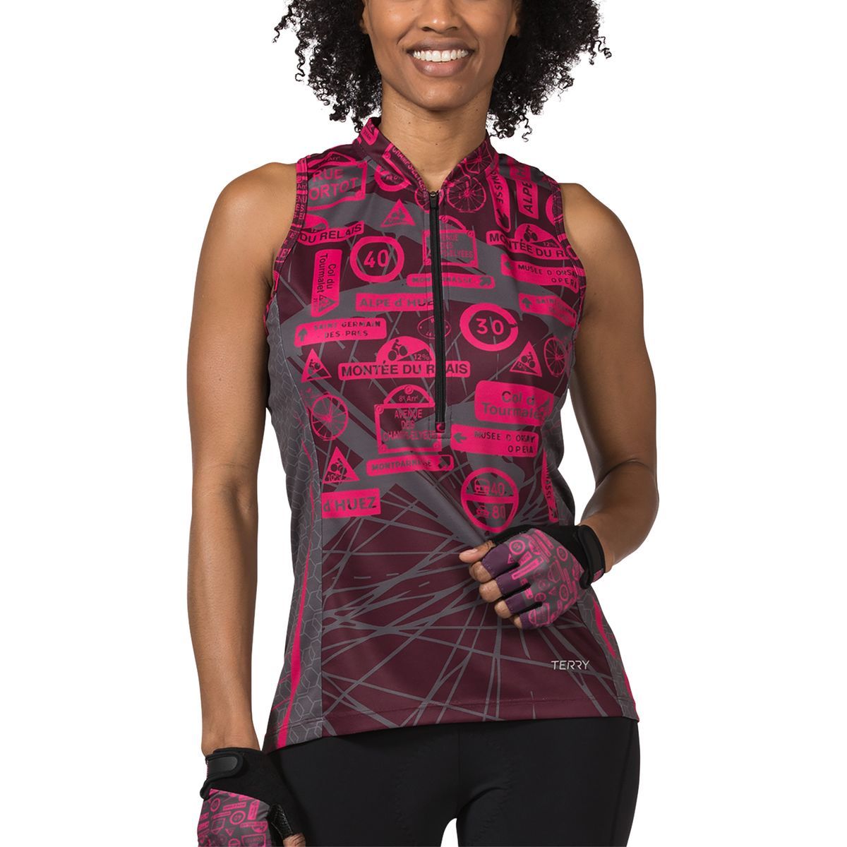 Terry Bicycles Sun Goddess Sleeveless Jersey - Women's Rue De Le Tour, S