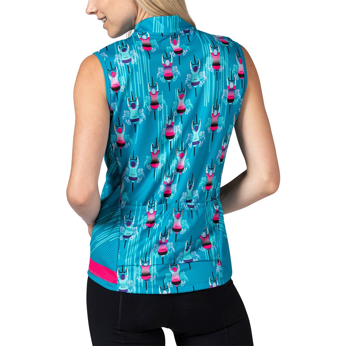XL Terry Bicycles Breakaway Sleeveless Mesh Jersey Womens Newsprint
