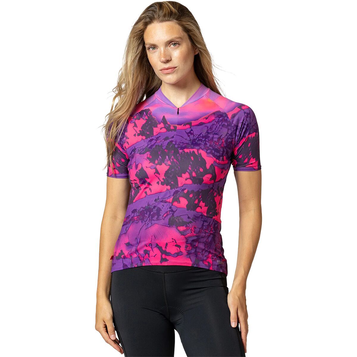 Image of Terry Bicycles Soleil Short-Sleeve Jersey - Women's Beartooth Fuchsia, XS