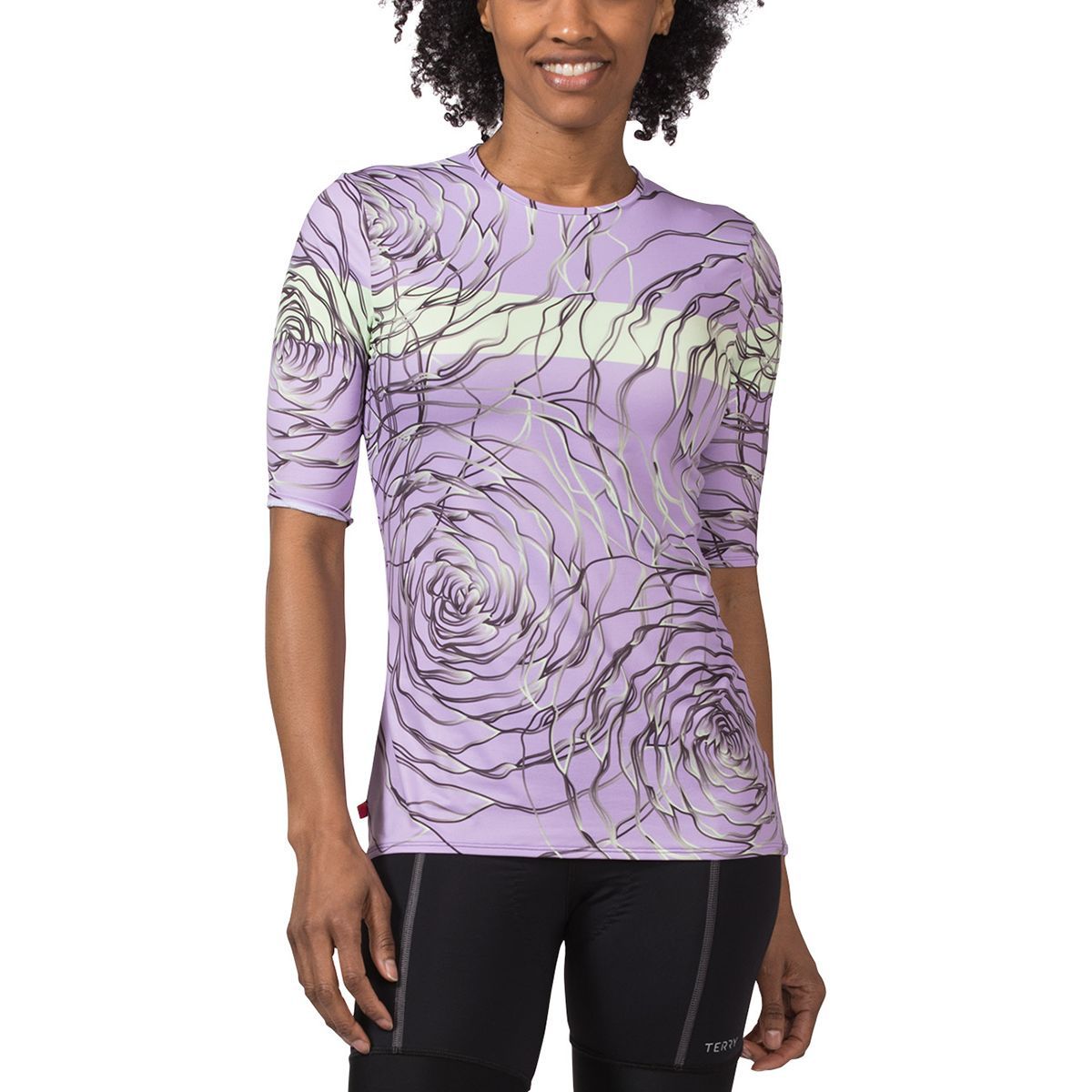 Terry Bicycles Soleil Short-Sleeve Jersey - Women's Spokes-Lavender, L