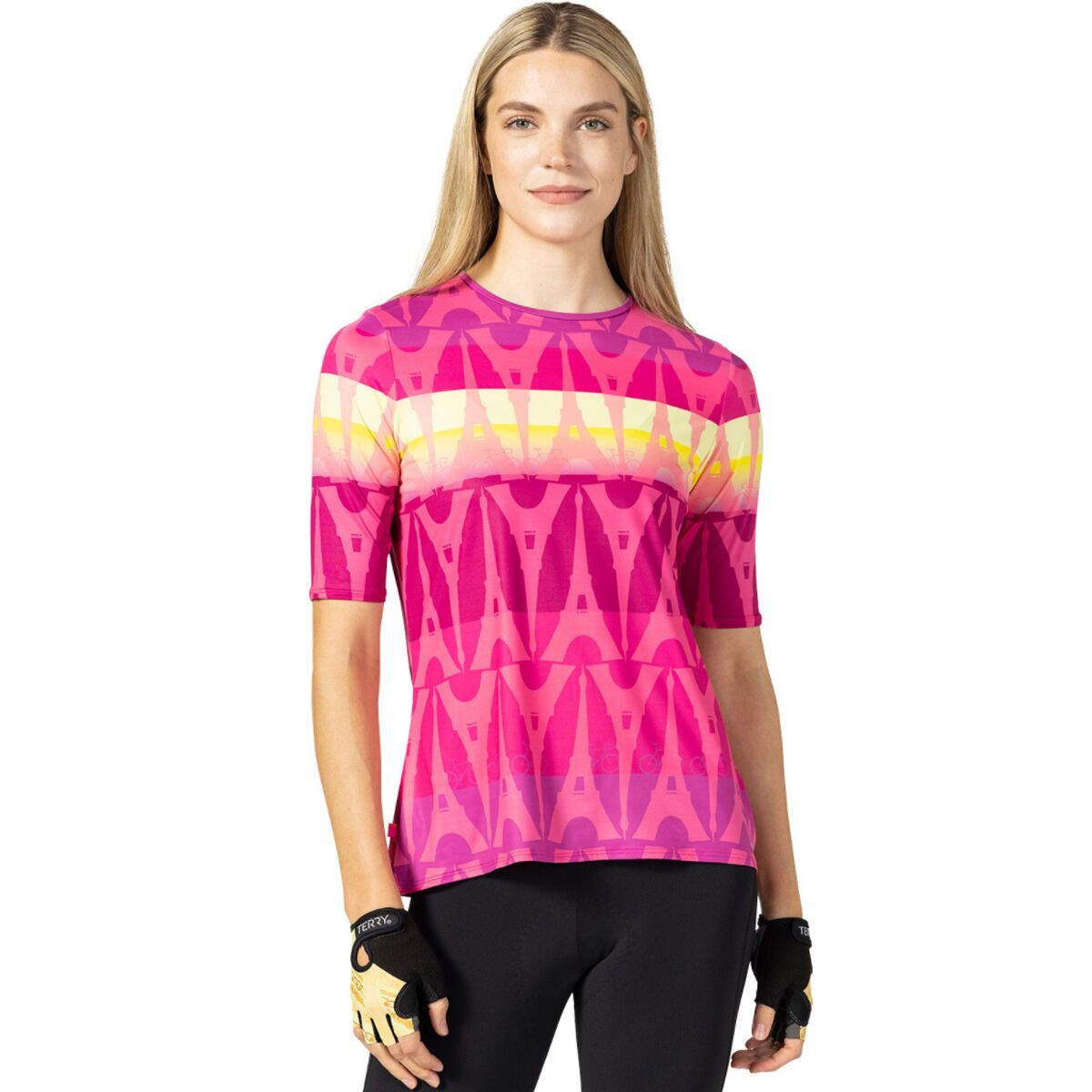 Terry Bicycles Soleil Flow Short-Sleeve Top - Women's Paris Sunrise, XS