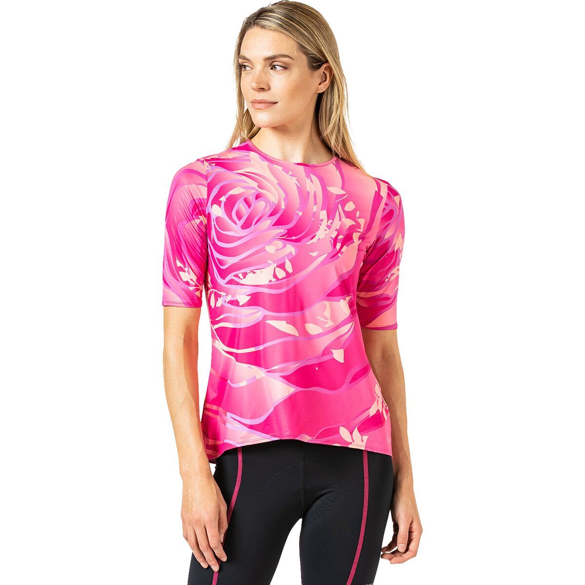 Terry Bicycles Soleil Flow Short-Sleeve Top - Women's Rose Pedals, S