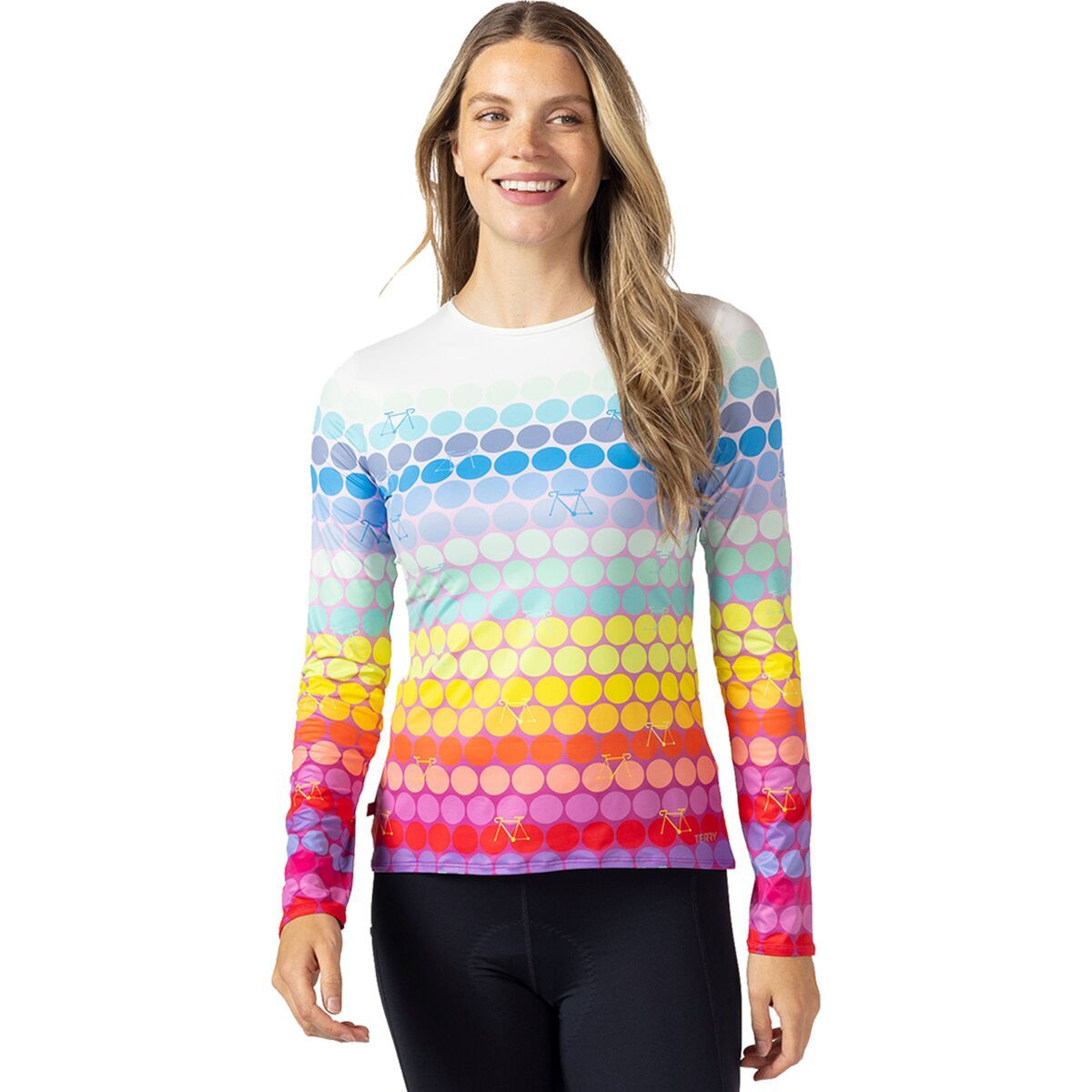 Terry Bicycles Soleil Long-Sleeve Top - Women's Rainbow Dots, XXL