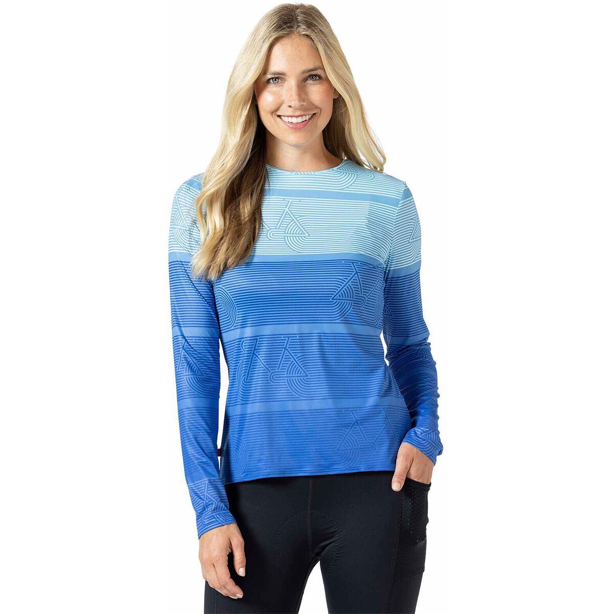Terry Bicycles Soleil Long-Sleeve Top - Women's Zoomier/Blue, XS