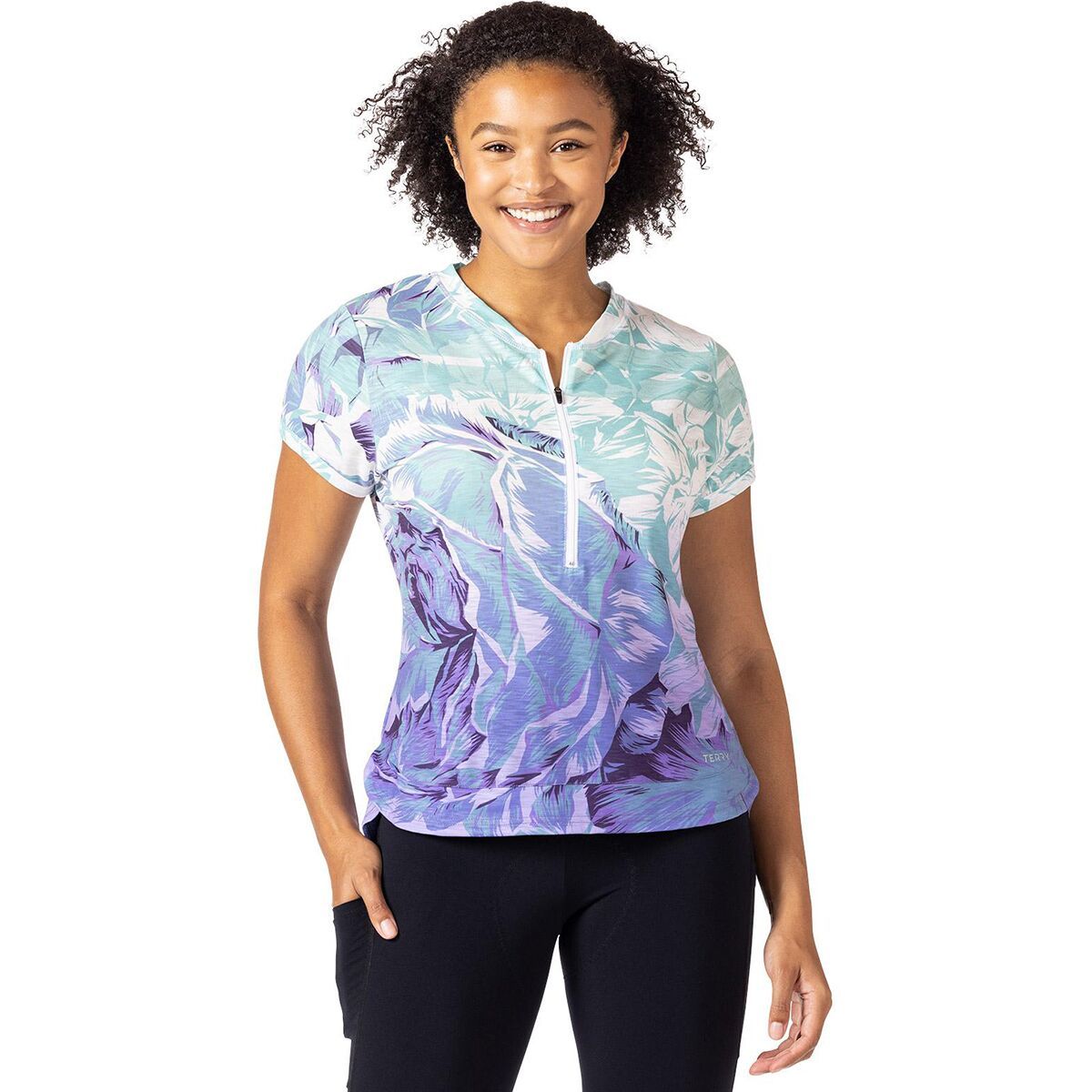 Terry Bicycles Wayfarer Short-Sleeve Jersey - Women's Viola, XL