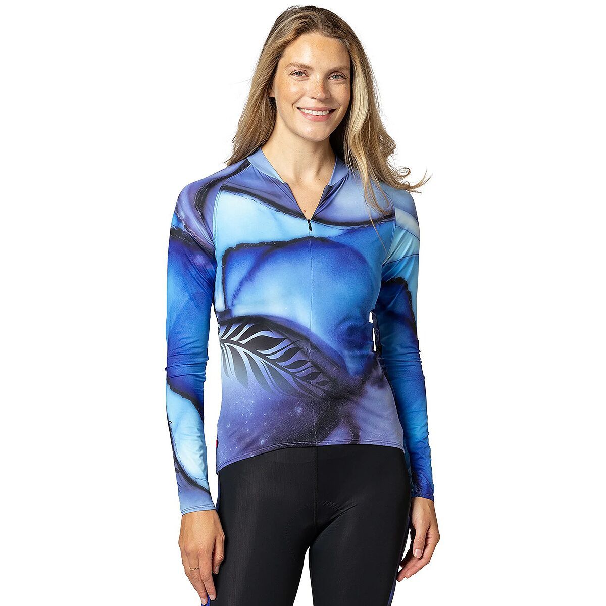 Image of Terry Bicycles Soleil Long-Sleeve Jersey - Women's Blue Monarch, S