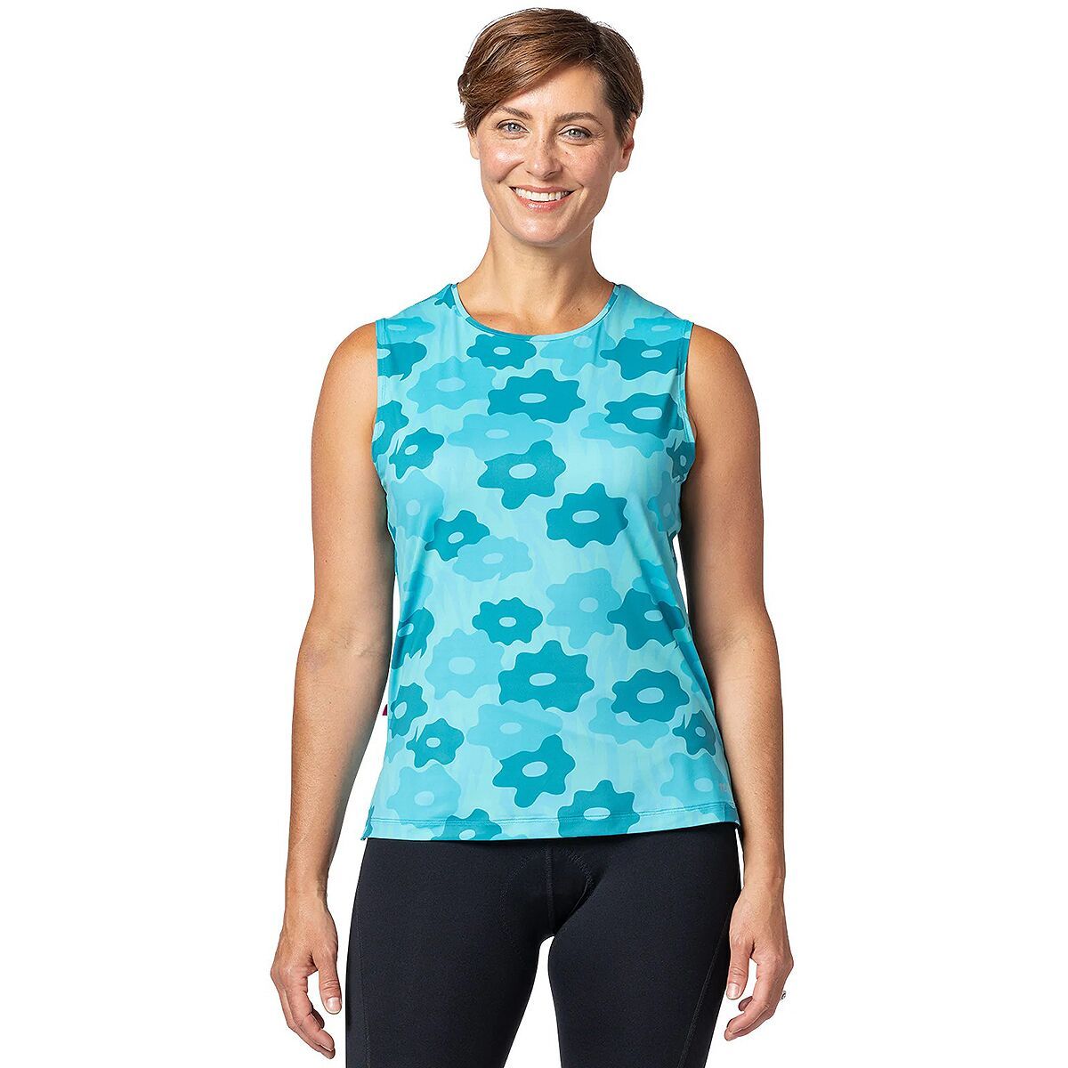 Image of Terry Bicycles Soleil Split Tank - Women's Blue Daisy, XL