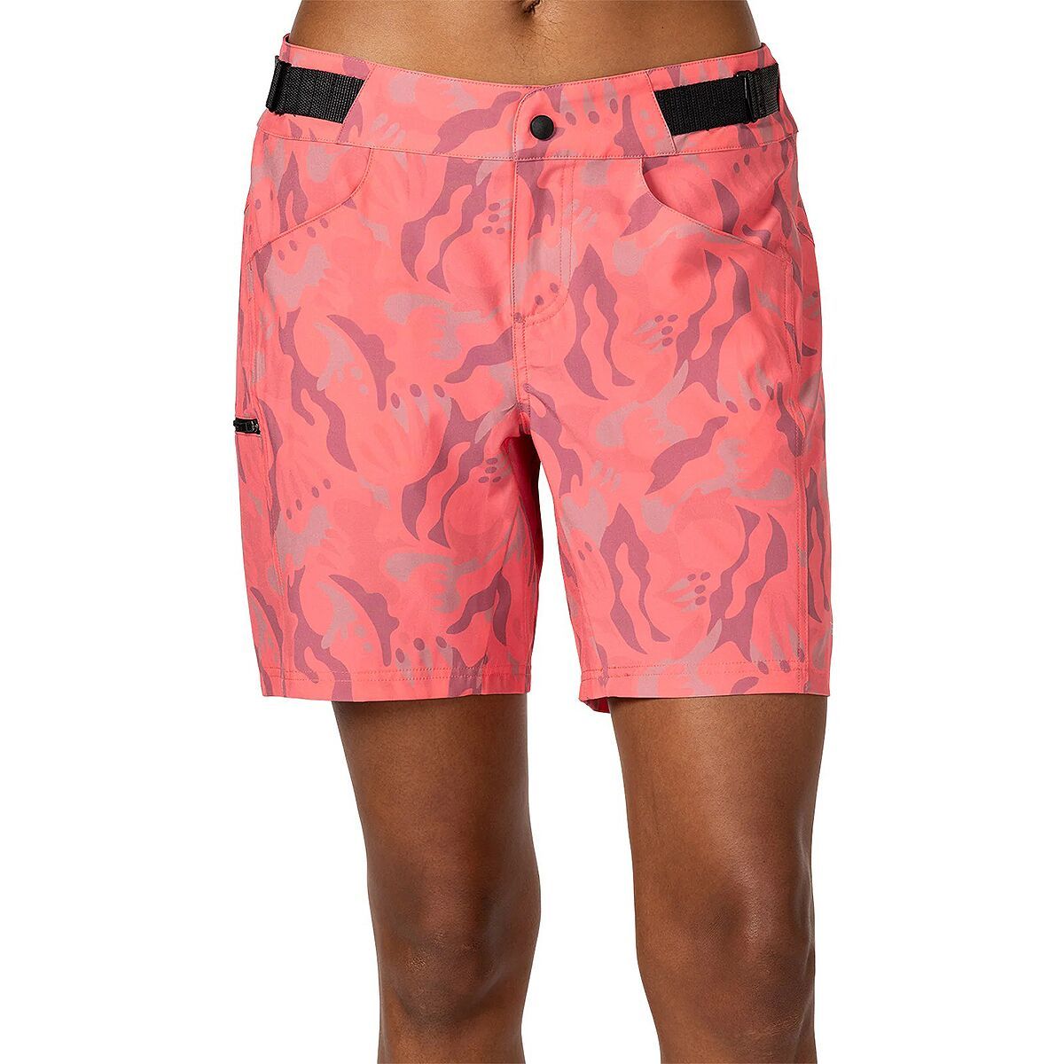 Image of Terry Bicycles Venture 7in Print Bike Short - Women's Coral Floral, S