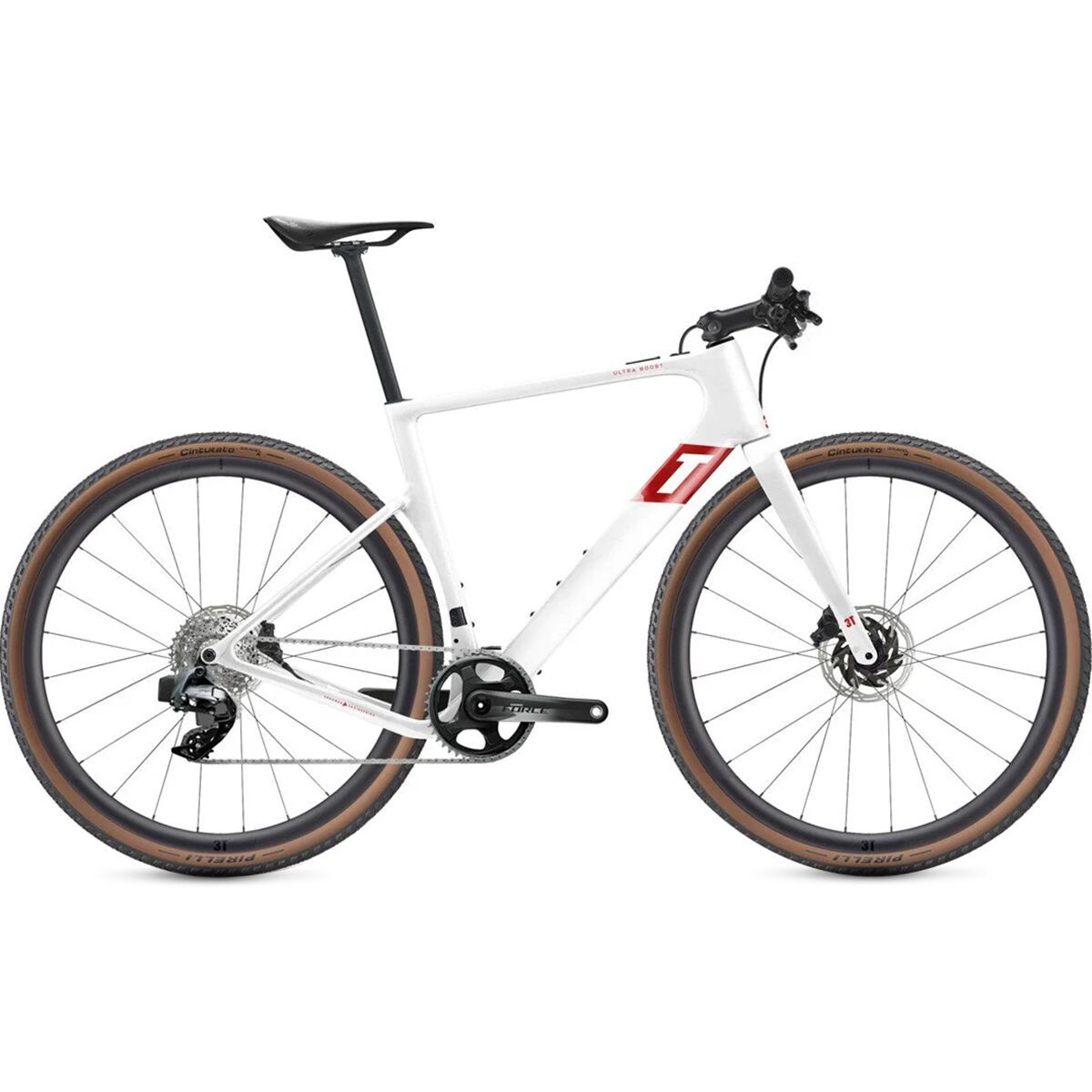 3T 3T Ultra Boost Force AXS Carbon Wheel Ebike Red/White, 56