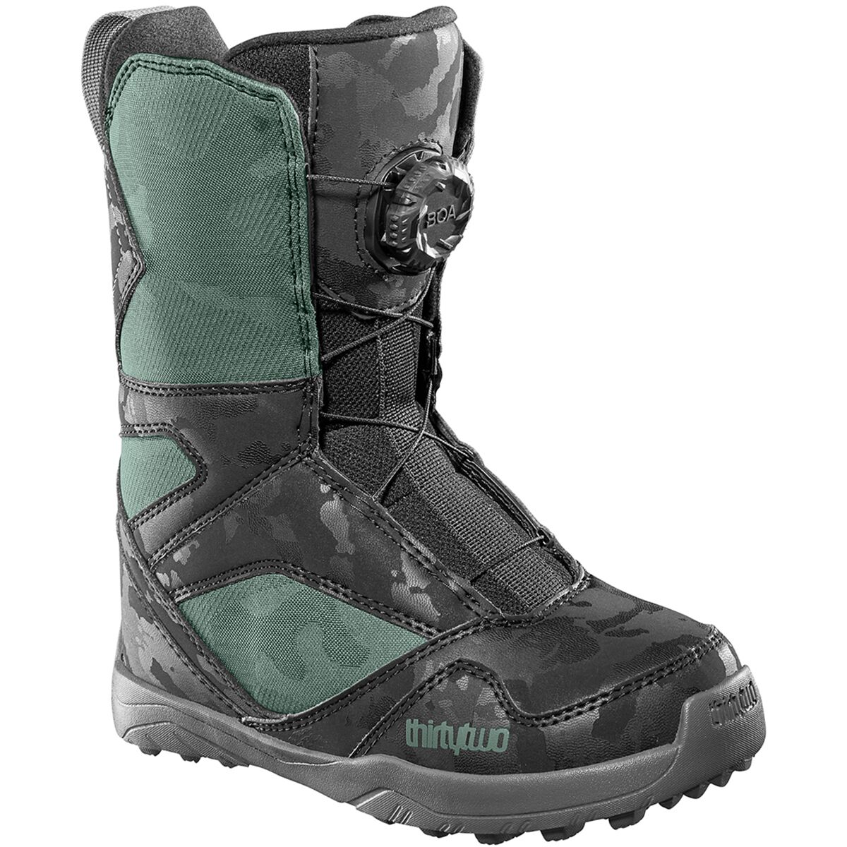 ThirtyTwo ThirtyTwo BOA Snowboard Boot - 2025 - Kids' Black/Green, 2.0