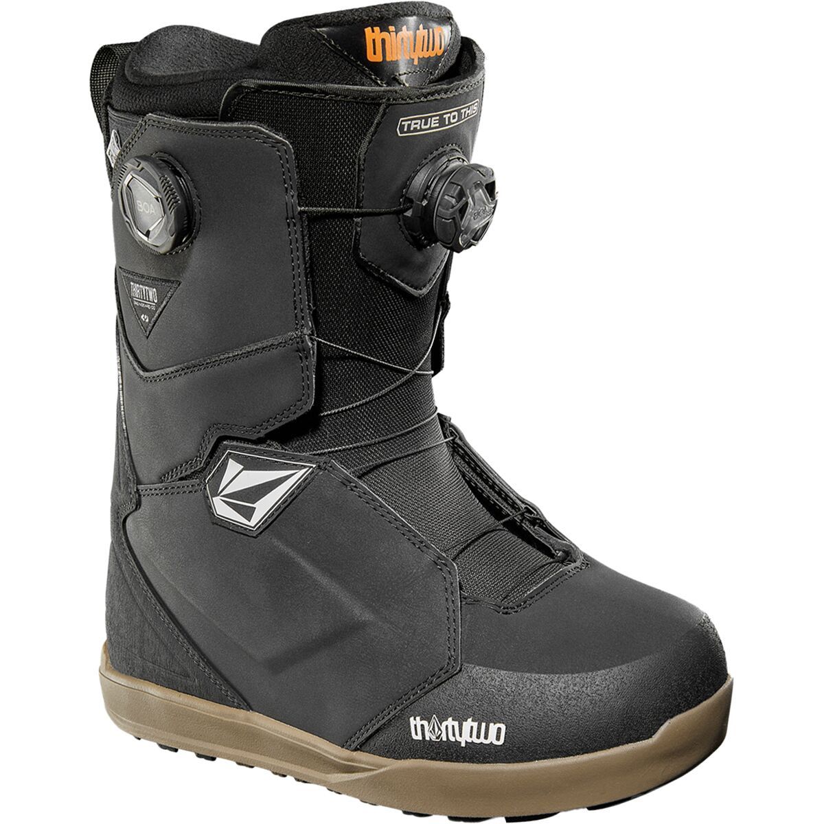 ThirtyTwo x Volcom Lashed Double BOA Snowboard Boot - 2025 Black/Gum, 8.0
