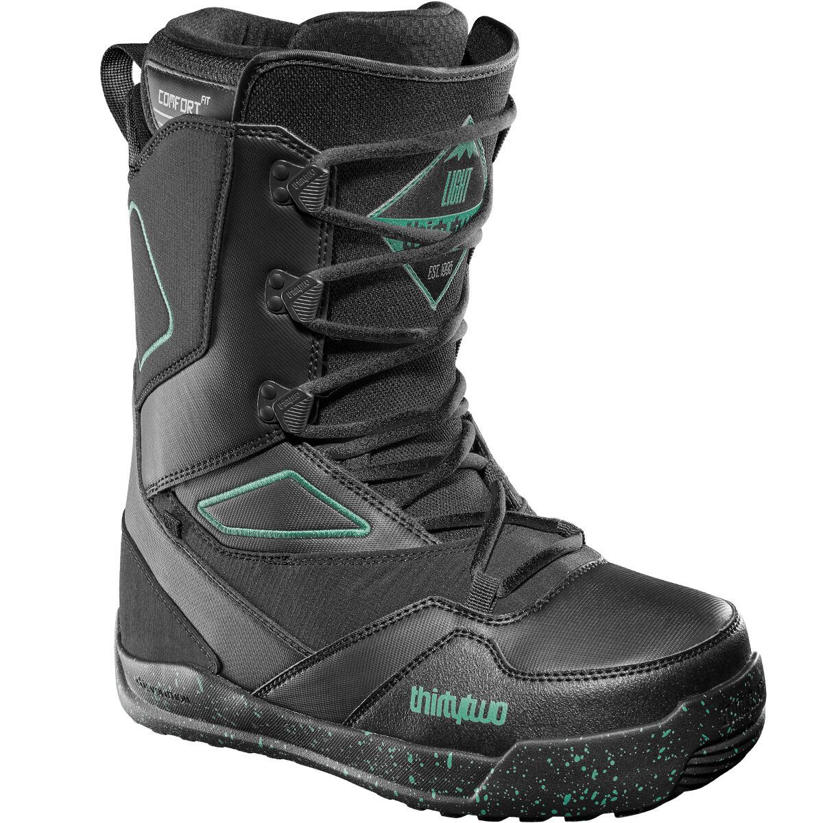 Image of ThirtyTwo Light Snowboard Boot - 2025 - Men's Black/Green, 11.0