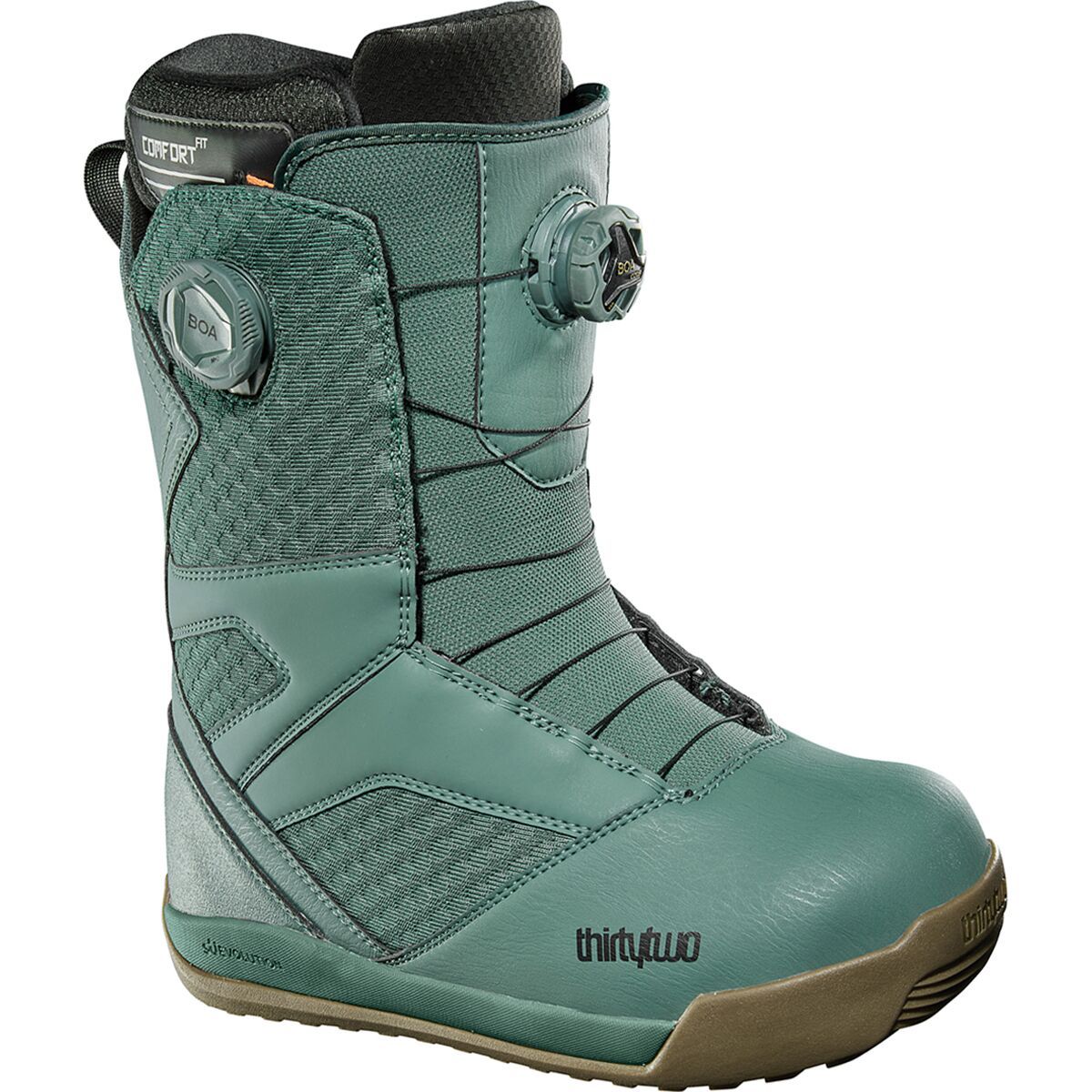 Image of ThirtyTwo STW Double BOA Snowboard Boot - 2025 - Men's Green/Gum, 10.0