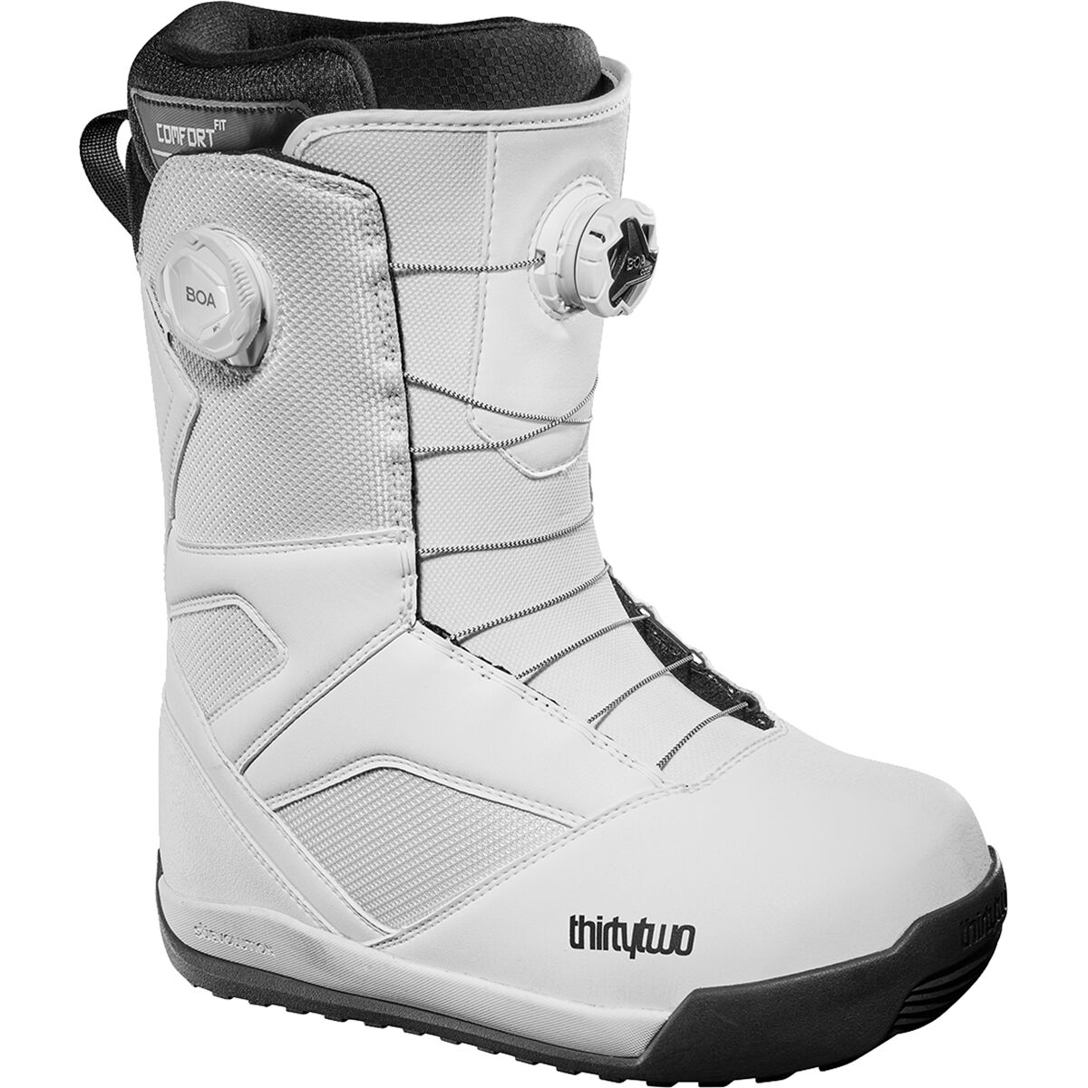 ThirtyTwo ThirtyTwo STW Double BOA Snowboard Boot - 2025 - Men's White/Black, 9.5