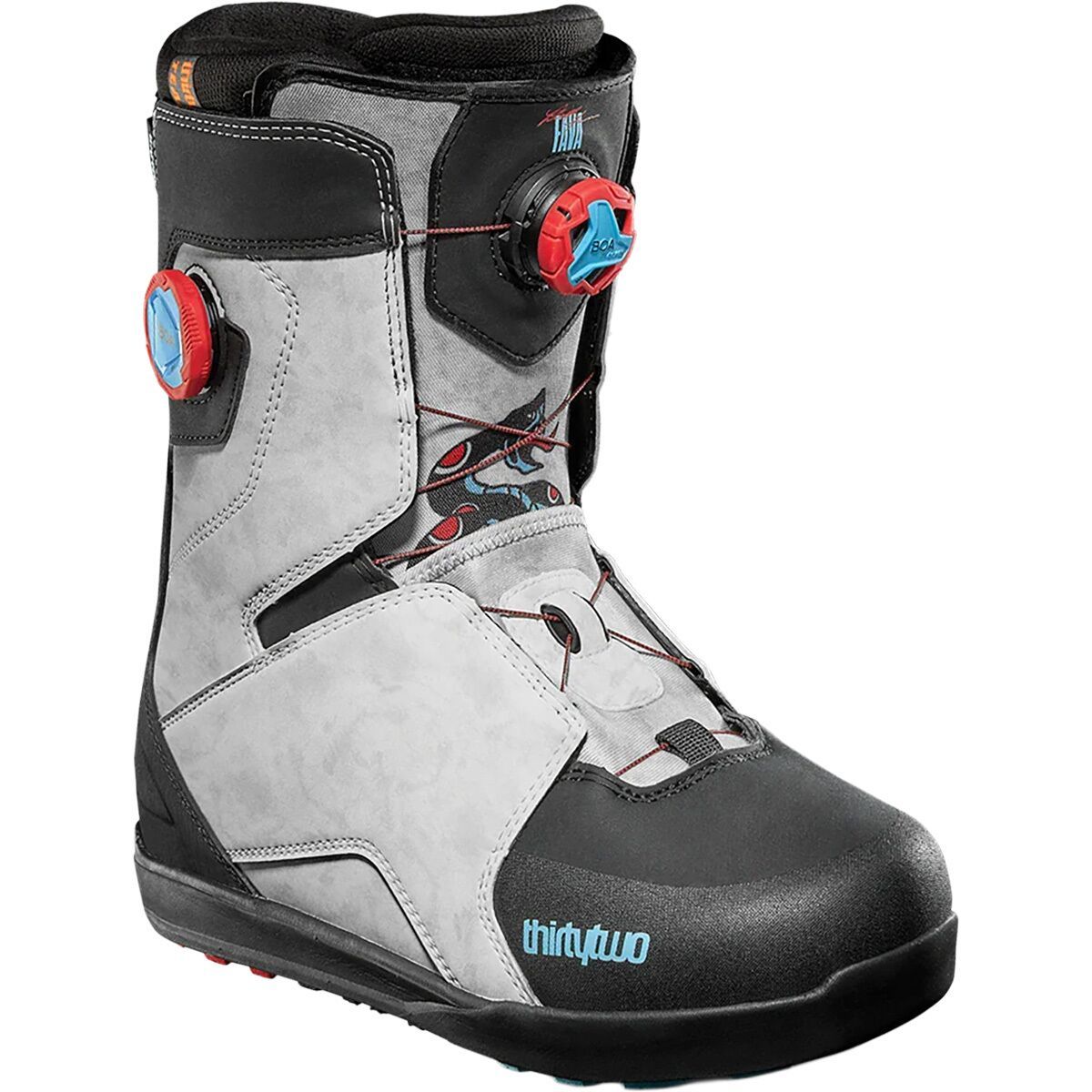 Image of ThirtyTwo Lashed Double Boa Fava Snowboard Boot - 2026 Black/Blue, 9.0