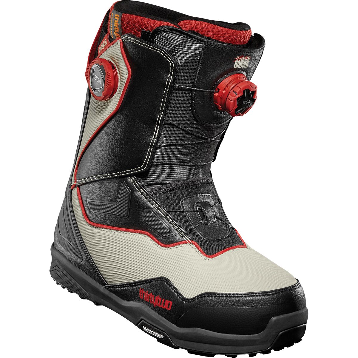 Image of ThirtyTwo TM-2 Double Boa Hansen Snowboard Boot - 2026 Black/White, 10.0