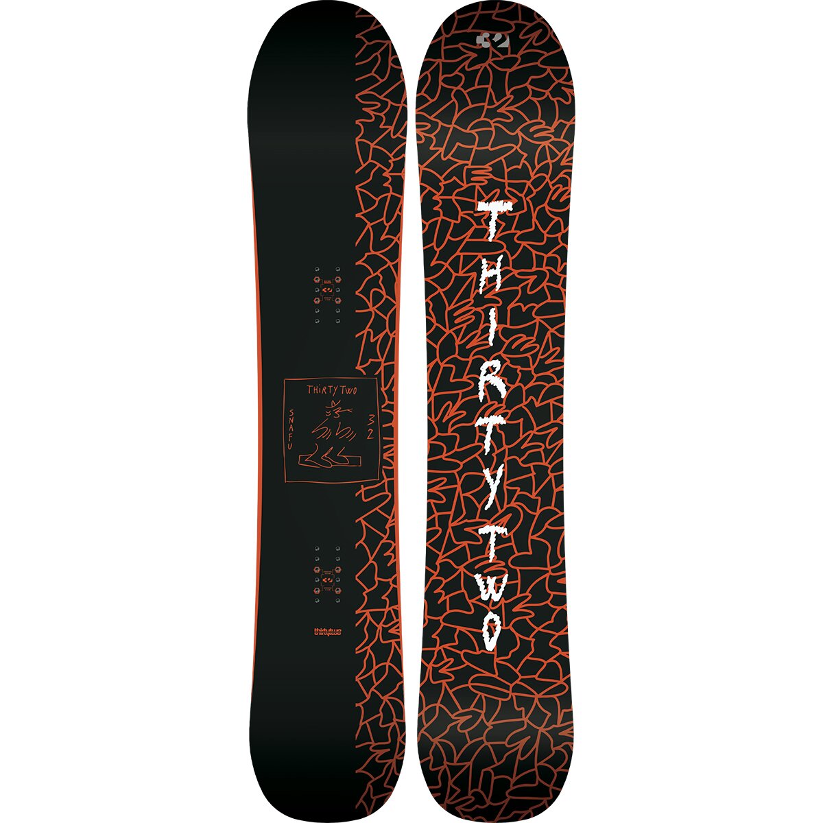 Image of ThirtyTwo SNAFU Snowboard - 2027 Black, 164cm wide