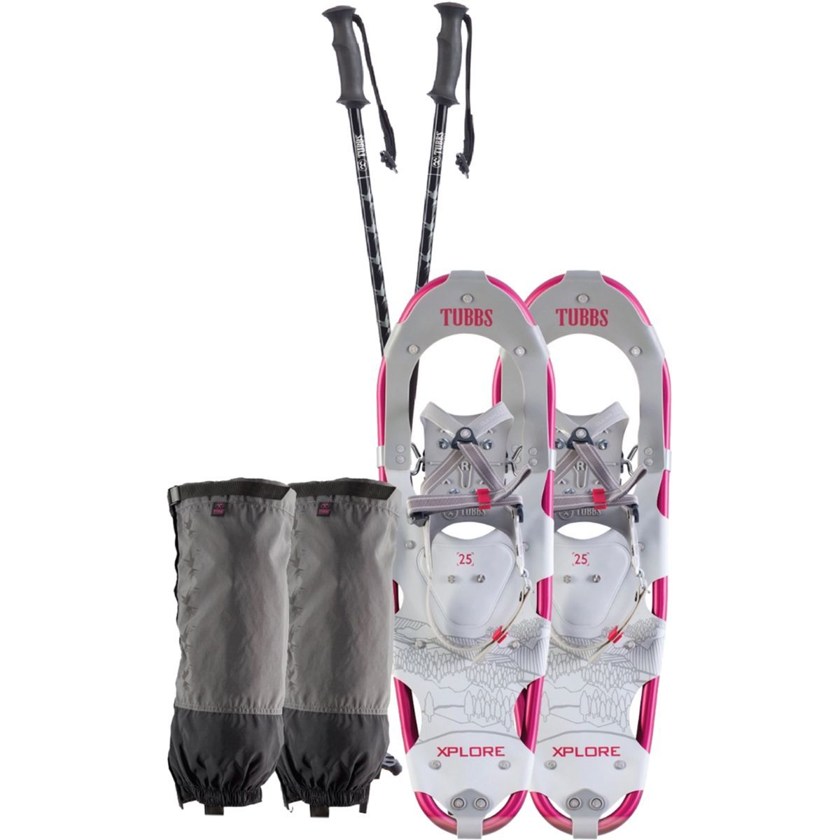 Tubbs Xplore Snowshoe Kit - Women's Rasberry Red, 21in