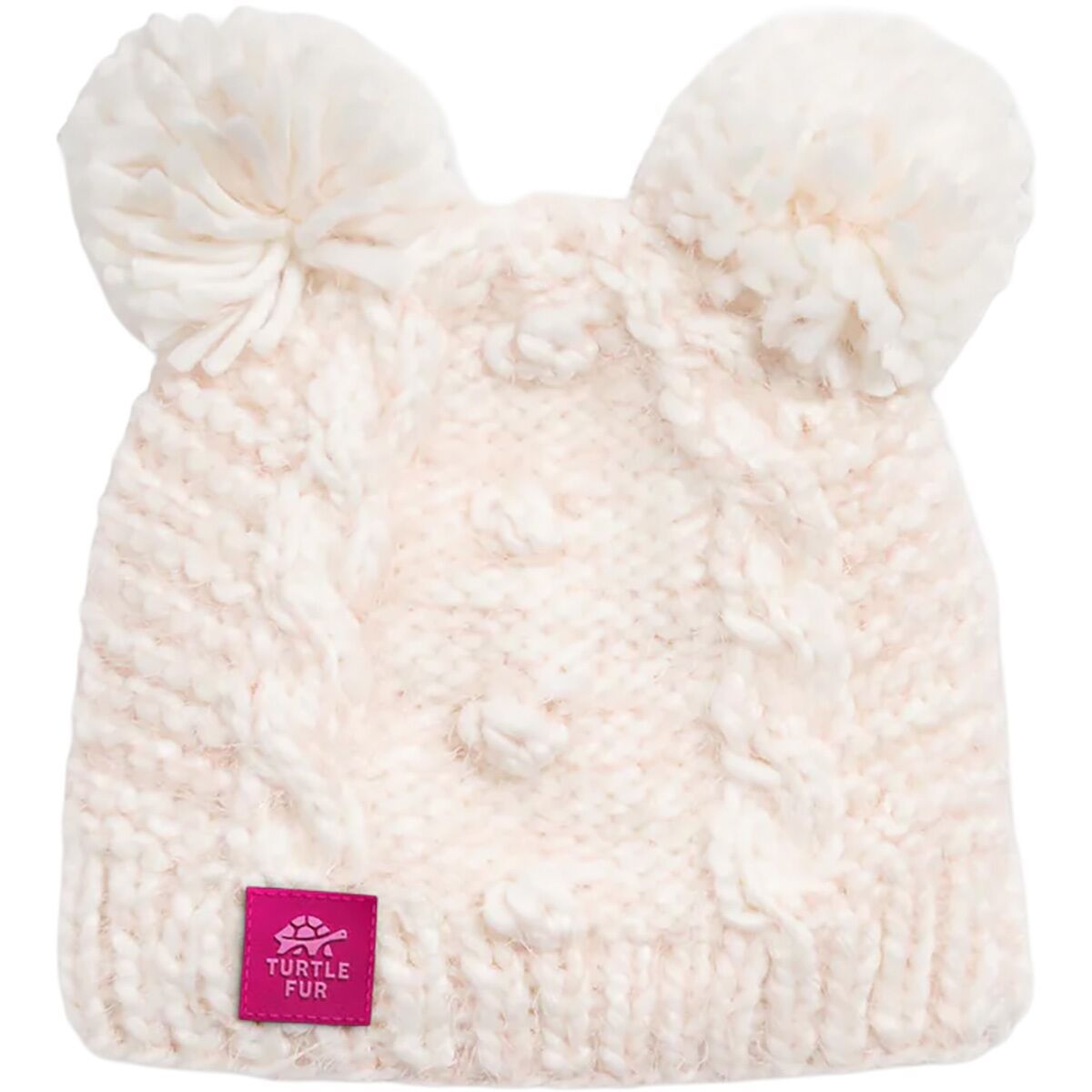 Image of Turtle Fur Fluff Balls Beanie - Little Girls' Petal, One Size