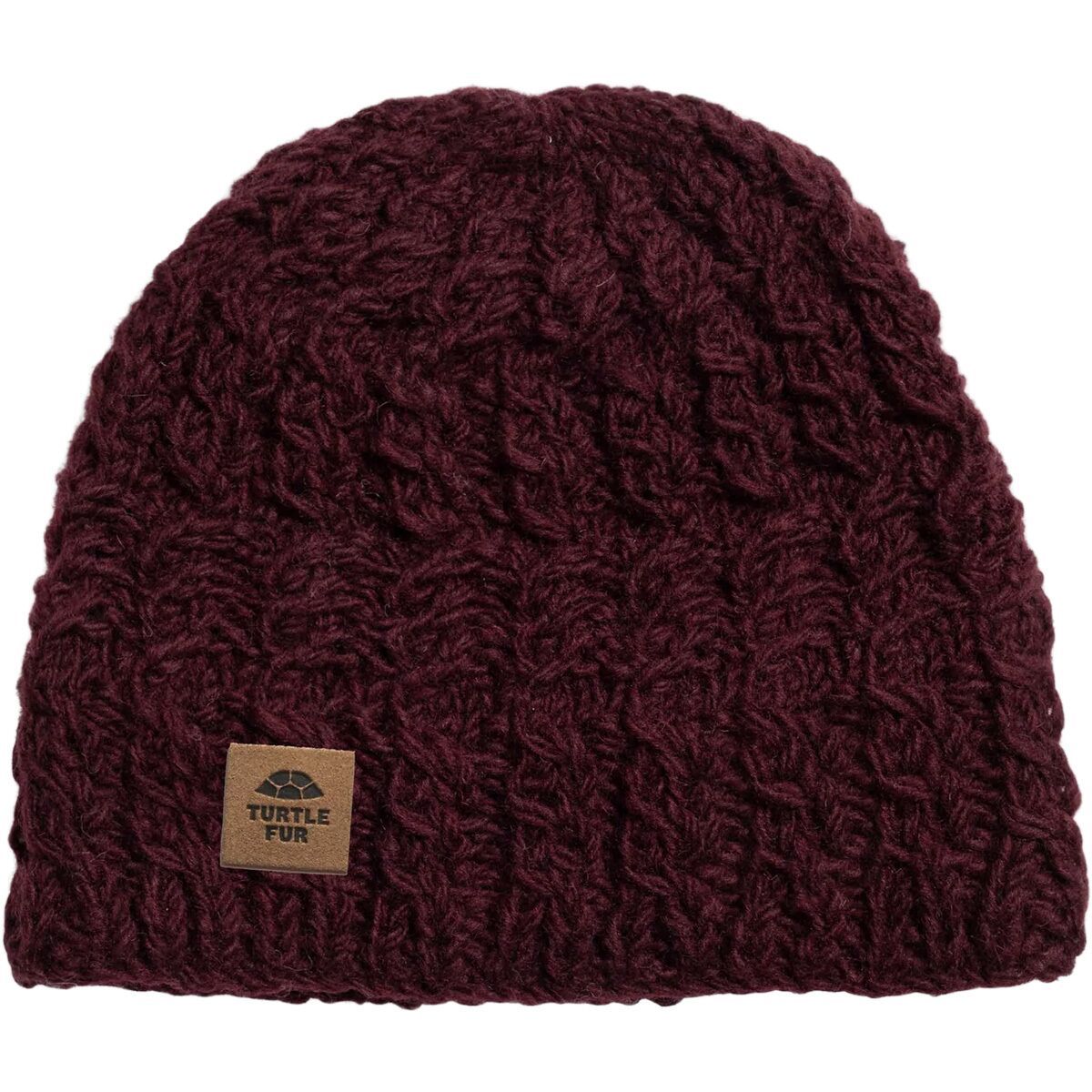 Image of Turtle Fur Mika Handmade Wool Beanie - Women's Bordeaux, One Size