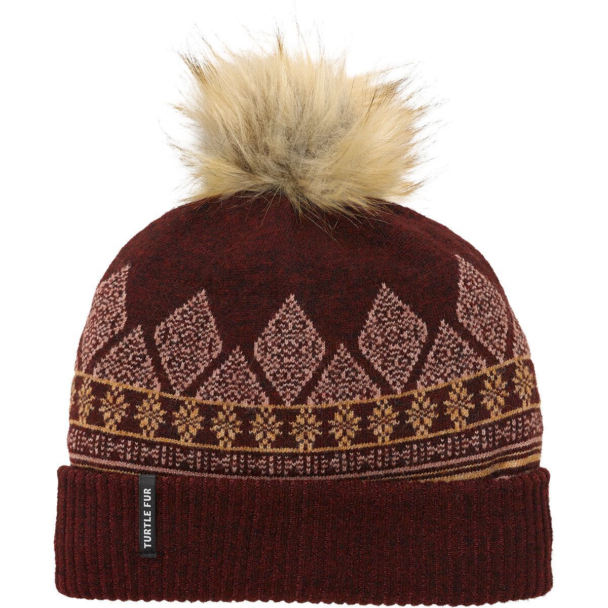 Image of Turtle Fur Recycled Ellen Beanie Garnet, One Size