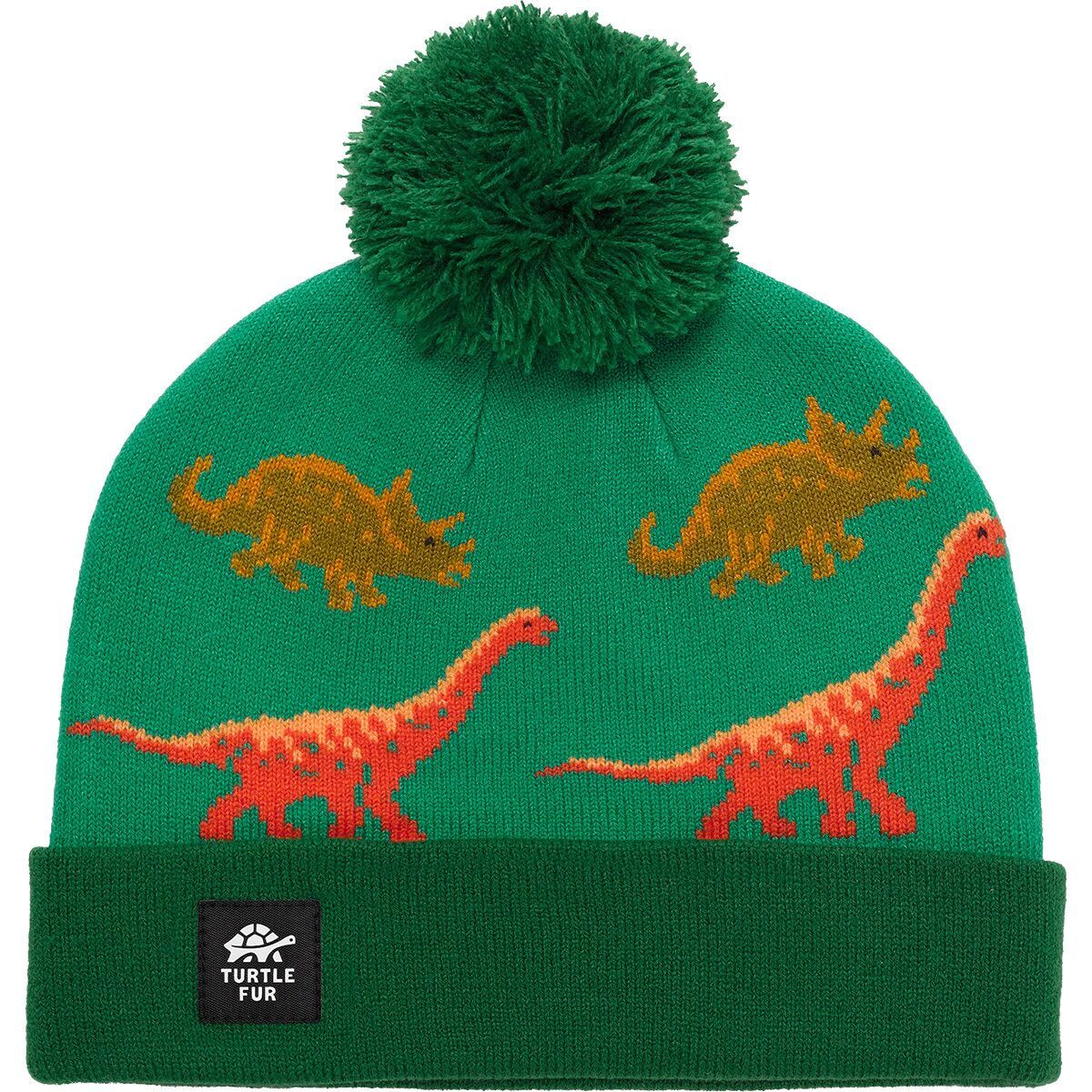 Turtle Fur Dino-Mite Beanie - Kids' Green, One Size