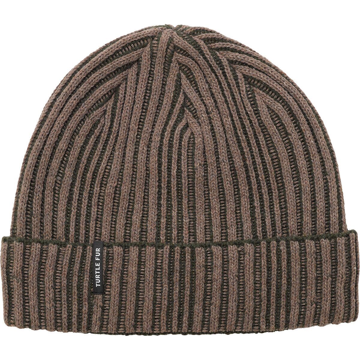 Image of Turtle Fur Ocean Ragg Wool Bryan Beanie Brown, One Size