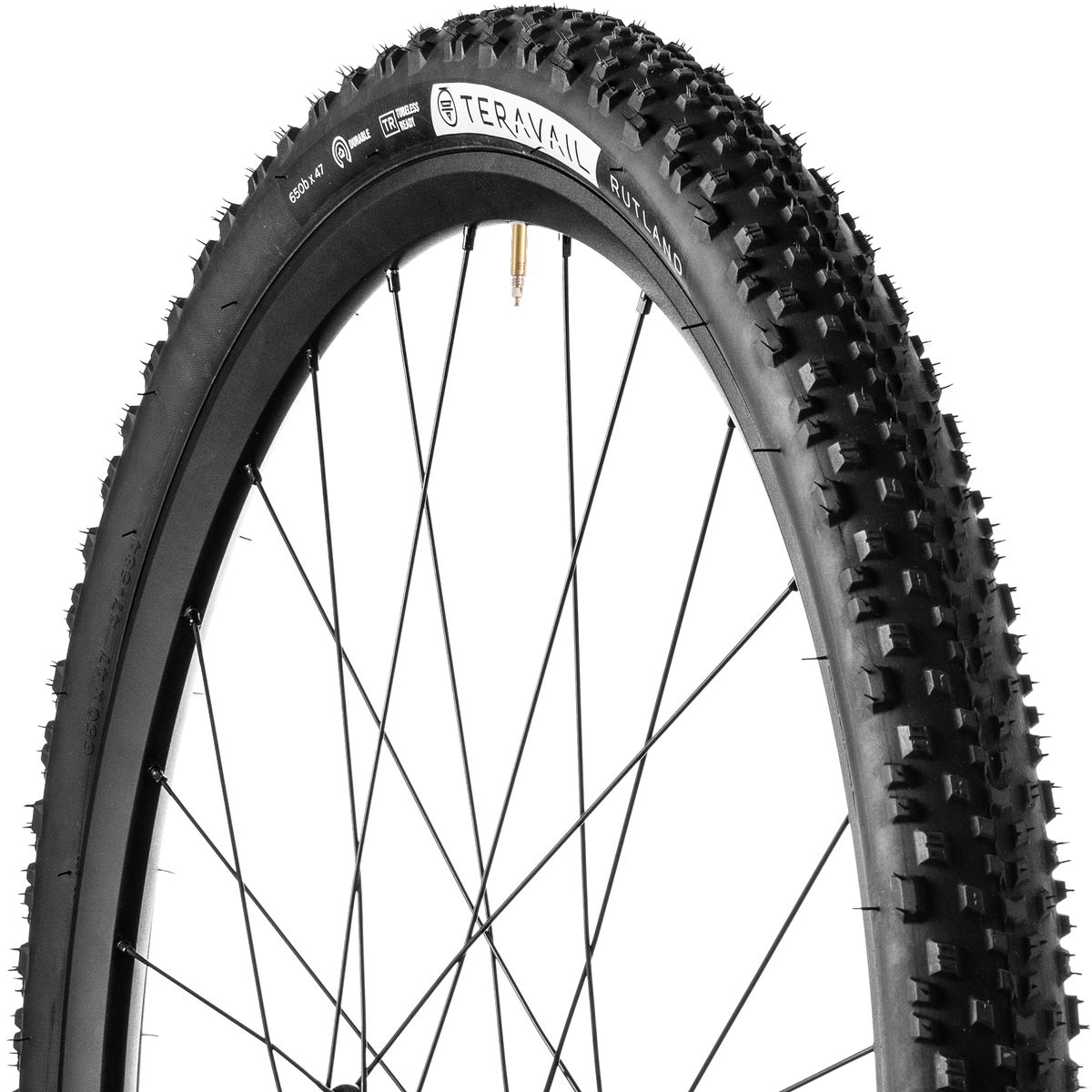 Teravail Teravail Rutland 650 Tubeless Tire Black, 47mm, Light & Supple