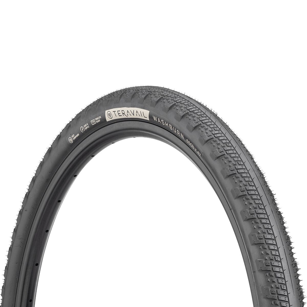 Image of Teravail Washburn Tire - Tubeless Black, Durable, 700x47