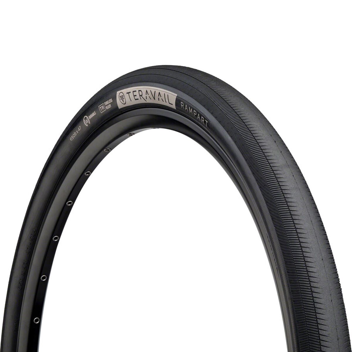 Teravail Teravail Rampart Tubeless Tire - 650b Tan, Light and Supple, Fast Compound, 650bx47