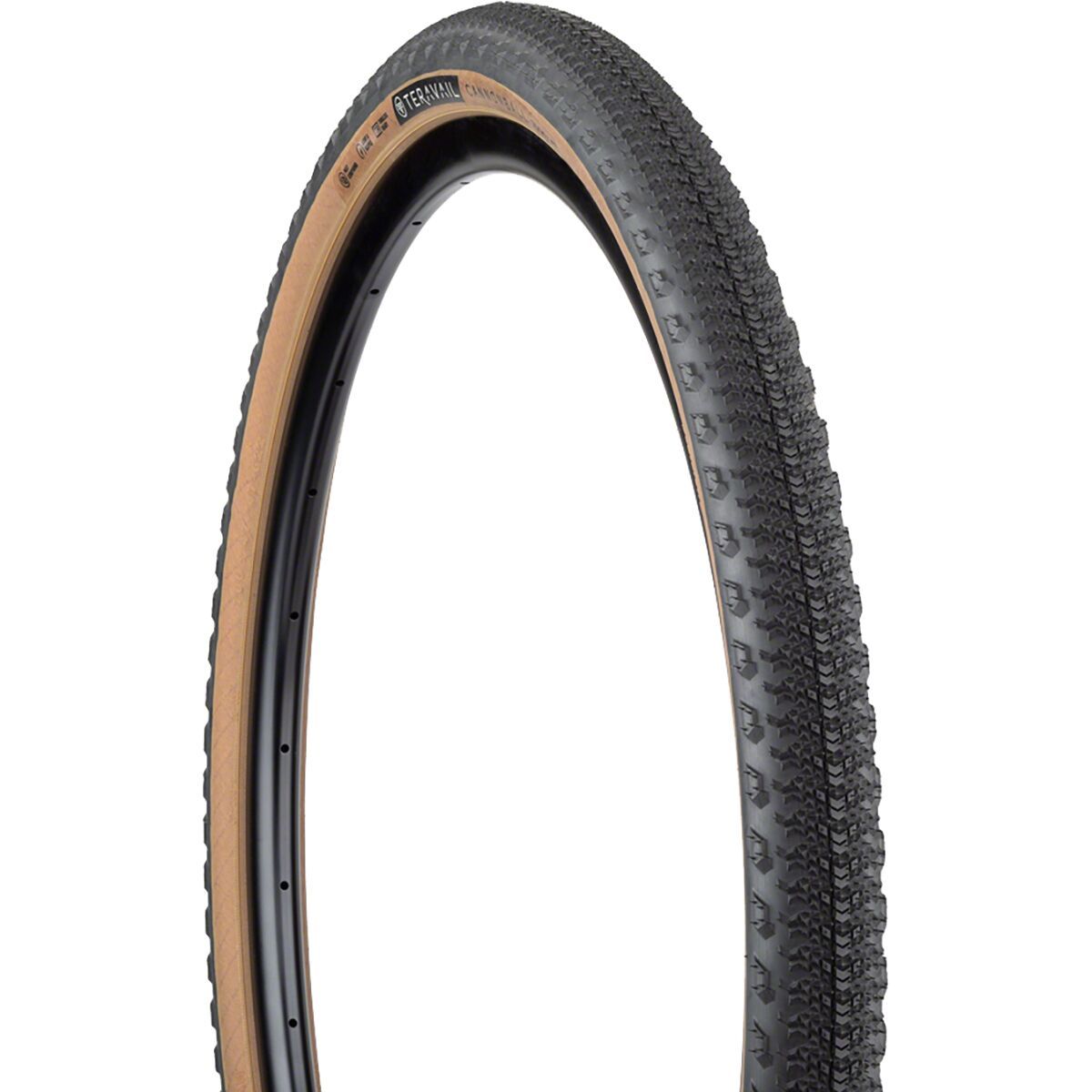 Image of Teravail Cannonball Gravel Bike Tire Black/Tan, 700c x 47mm,Tubeless, Folding, Durable