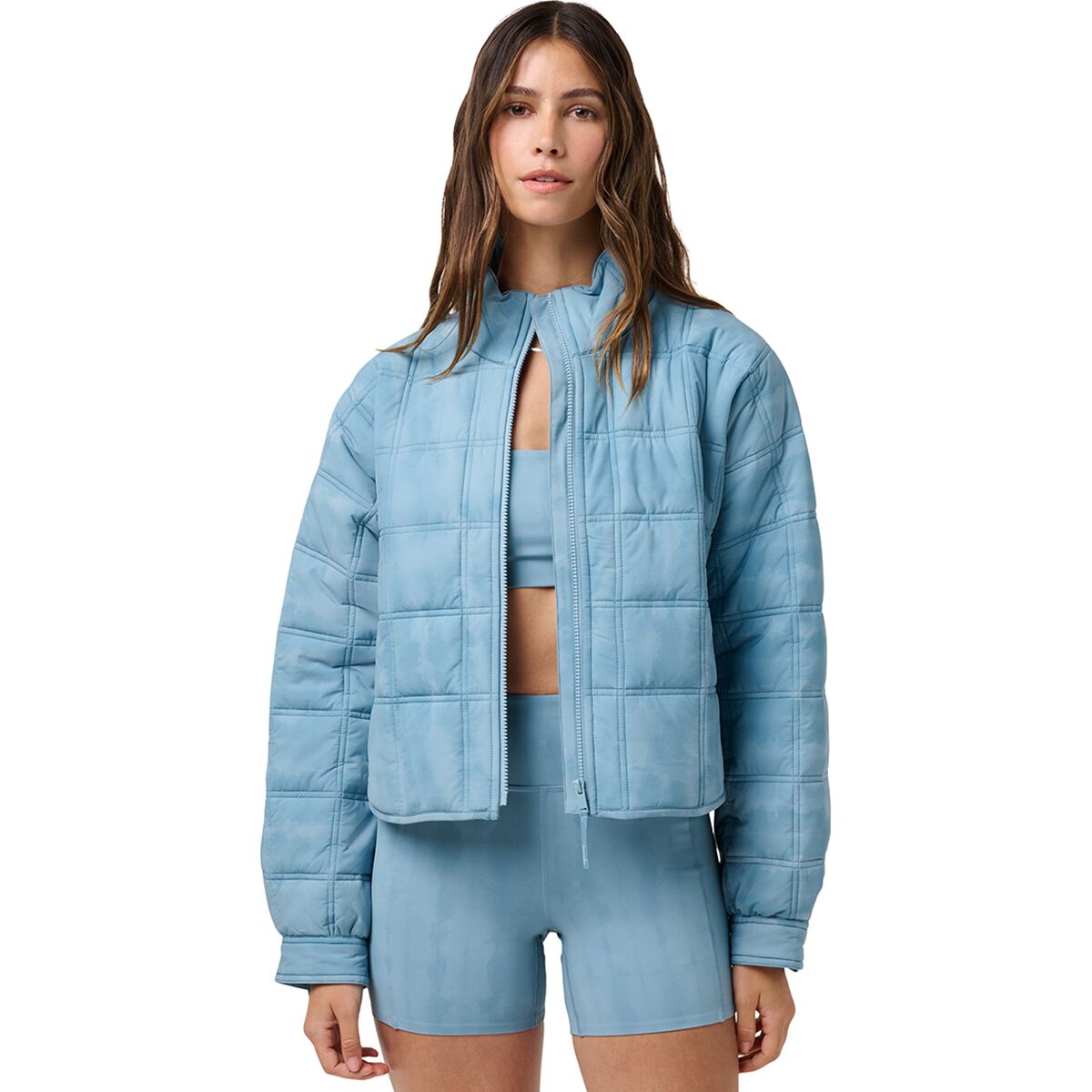 Image of TravisMathew City Edge Jacket - Women's Smoke Blue Multi, L