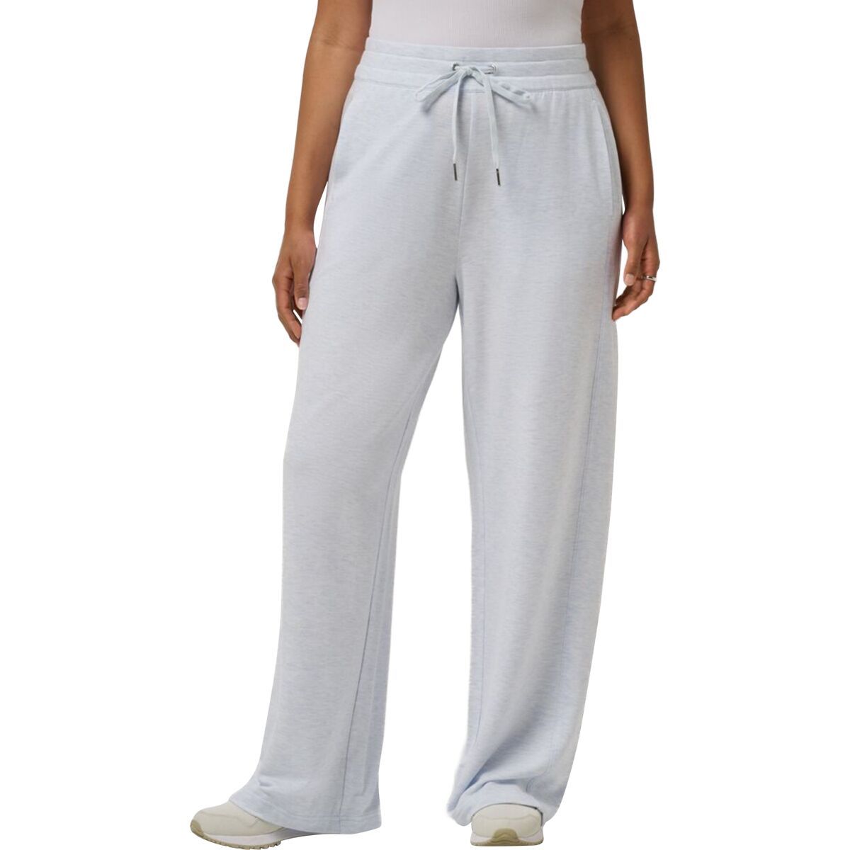 Image of TravisMathew Cloud Terry Wide Leg Pant - Women's Heather Ancient Wate, S