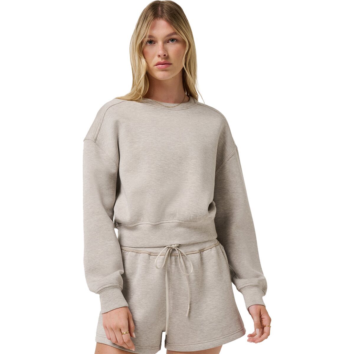 Image of TravisMathew Cloudscape Pullover - Women's Heather Savannah Tan, XL