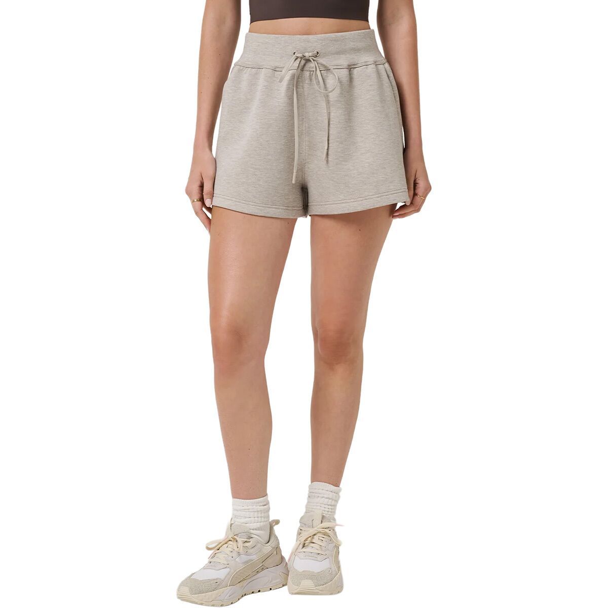 Image of TravisMathew Cloudscape Short - Women's Heather Savannah Tan, XL