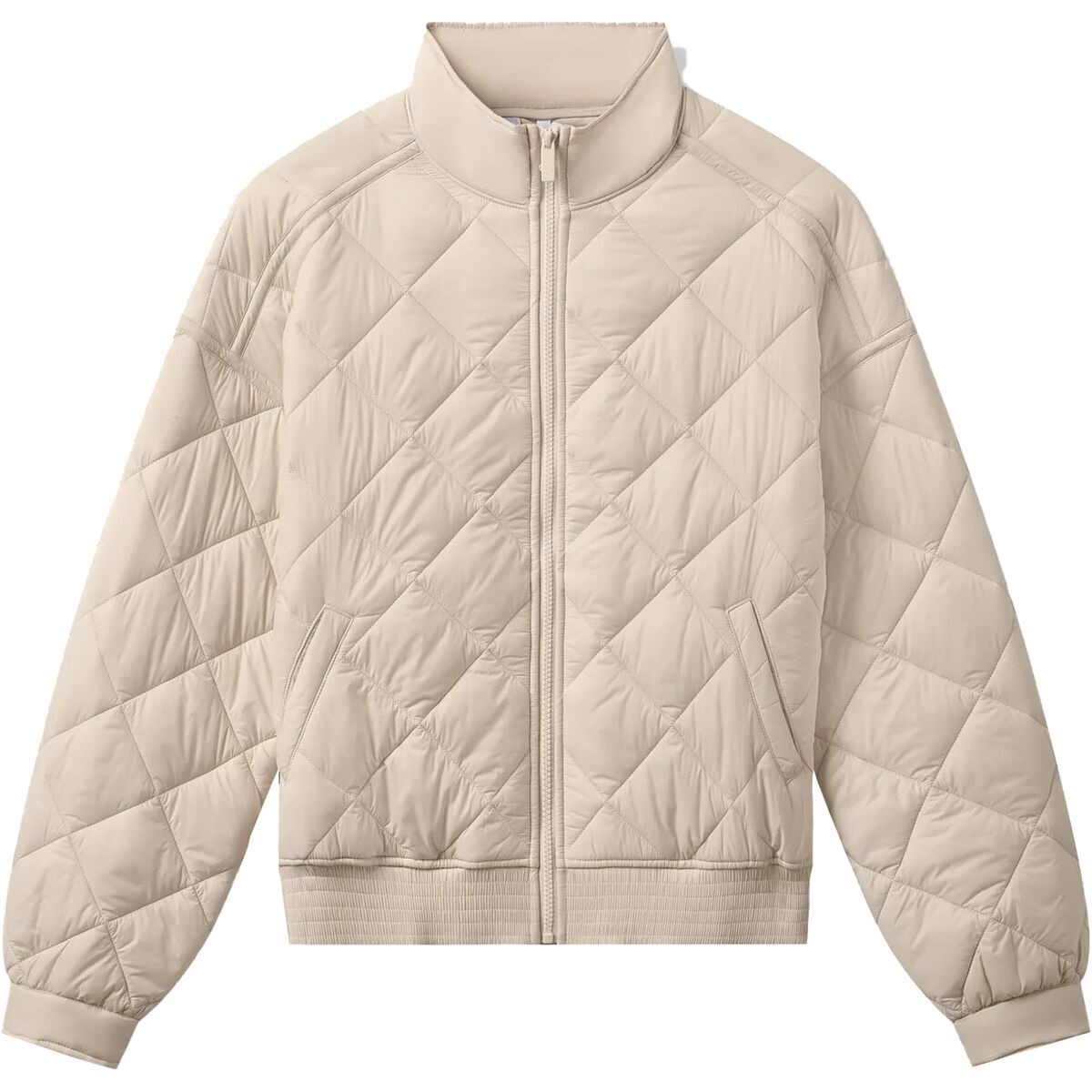 Image of TravisMathew Lights At Night Quilted Jacket - Women's Pumice Stone, M