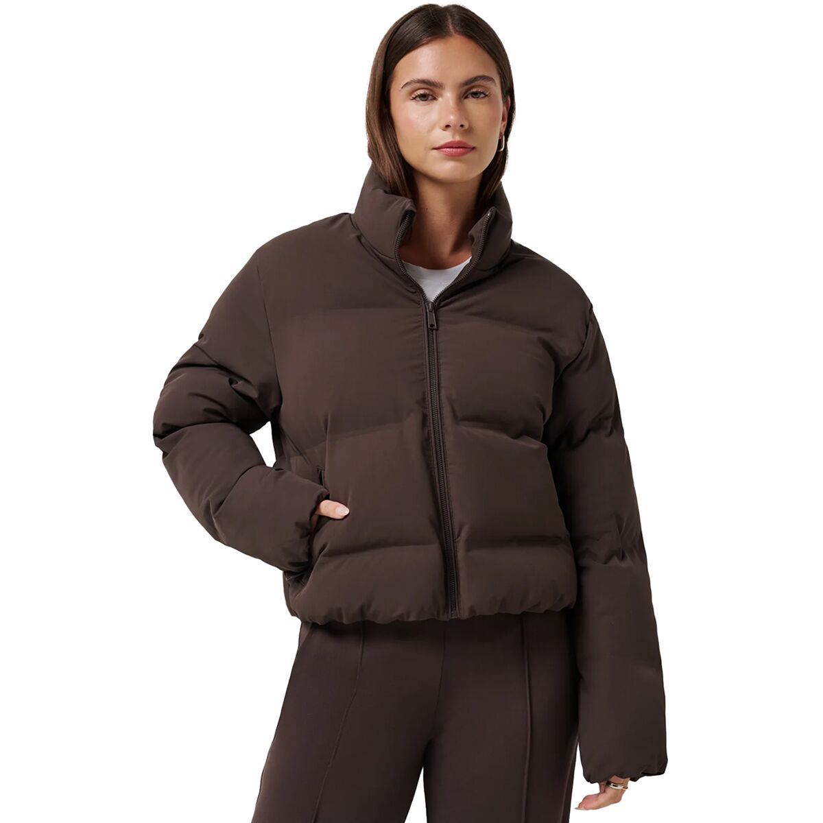 Image of TravisMathew Moontide Bonded Jacket - Women's Coffee Grounds, XL