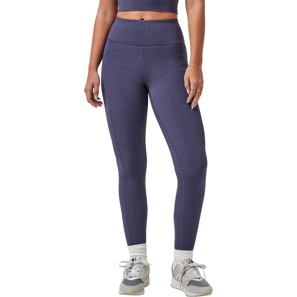 Image of TravisMathew Moveknit Bonded Legging - Women's Graystone Swirl Mult, M