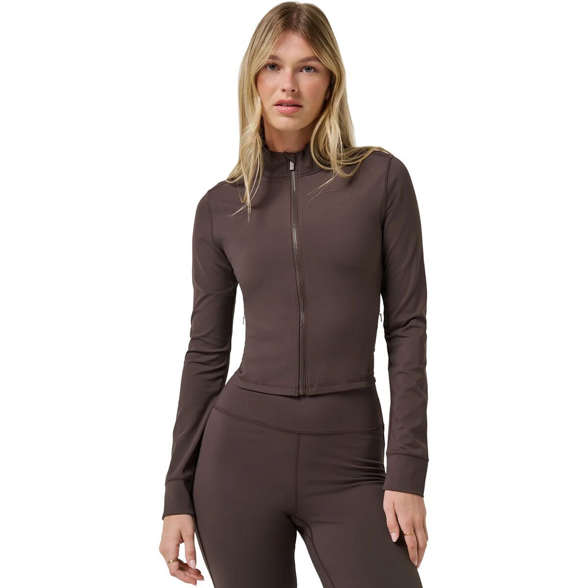 Image of TravisMathew Moveknit Full-Zip Jacket - Women's Coffee Grounds, S