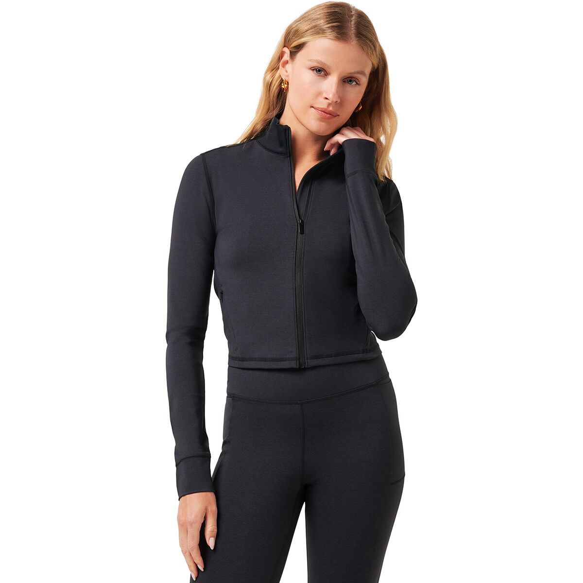 Image of TravisMathew Moveknit Full-Zip Jacket - Women's Heather Black, L