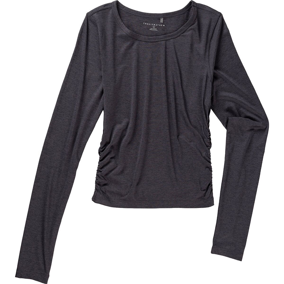 Image of TravisMathew Skyline Jersey Long-Sleeve Top - Women's Heather Graystone, M
