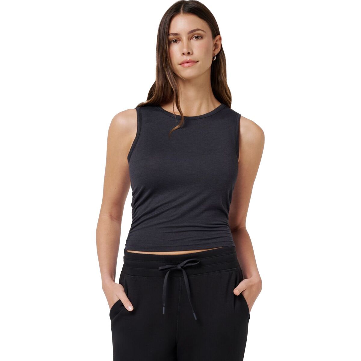 Image of TravisMathew Skyline Jersey Tank Top - Women's Heather Black, XL