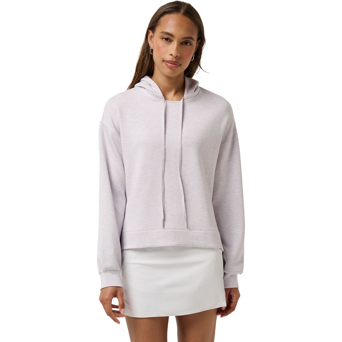 Image of TravisMathew Skyloft Soft Hoodie - Women's Heather Evening Haze, S