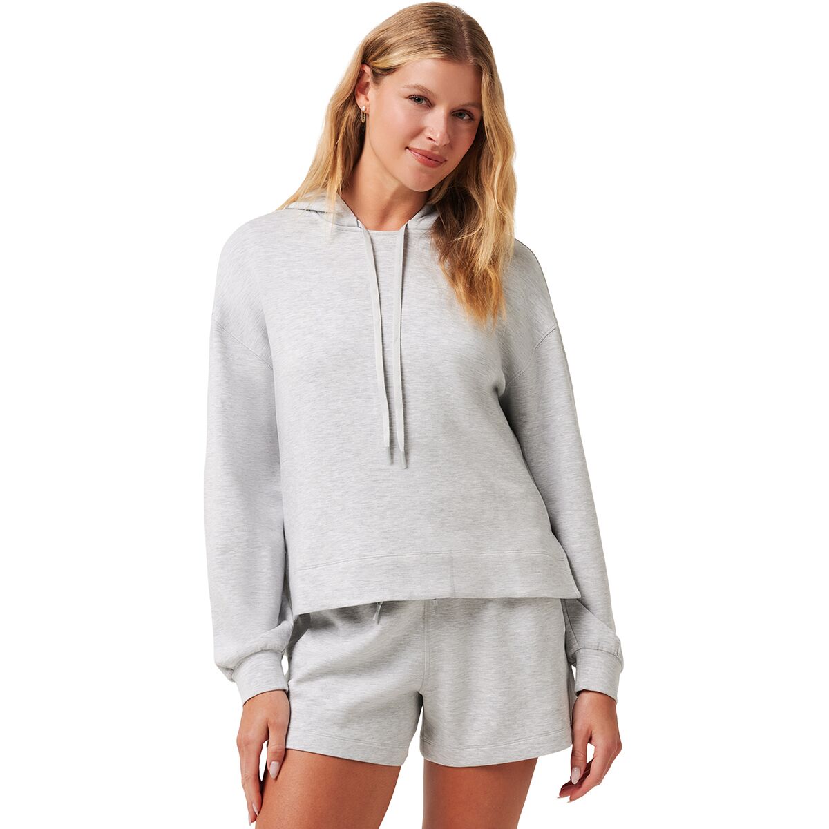 Image of TravisMathew Skyloft Soft Hoodie - Women's Heather Light Grey, S